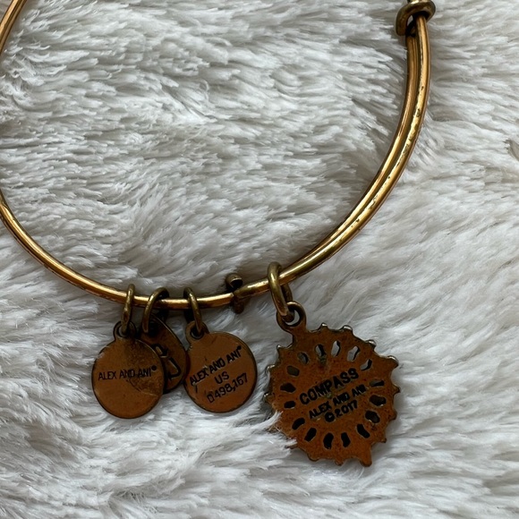 Alex and Ani Rose Gold Compass Bracelet - Picture 3 of 5